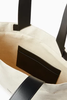 Buy Jil Sander Neutral Book Tote Bag in Canvas for Men in UAE Ounass