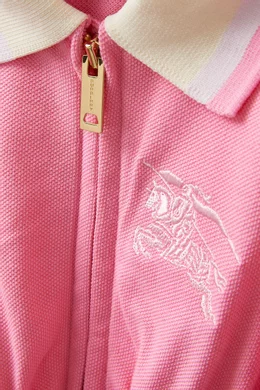 Buy Burberry Pink Logo Dress in Cotton for Girls in UAE Ounass