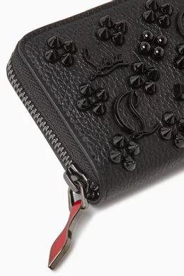 Buy Christian Louboutin Black Panettone Coin Purse in Leather for