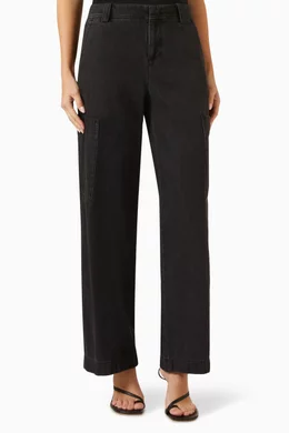 Buy Vince Black Utility Pants in Denim for Women in UAE Ounass