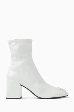 White block clearance heel boots