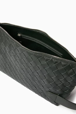 Buy Bottega Veneta Green Toiletry Case in Intrecciato Leather for