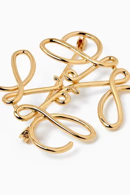 Buy LOEWE Gold Anagram Brooch in Gold plated Brass for UNISEX in UAE Ounass