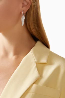 Diamond drop earrings white new arrivals gold