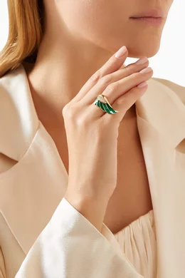 Buy Garrard Green Wings Reflection Diamond Ring in 18kt Yellow