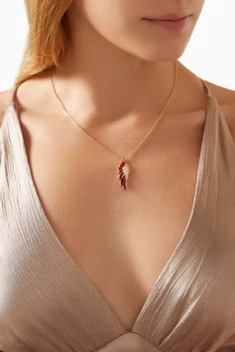 Buy Garrard Red Wings Reflection Diamond Autumn Pendant Necklace