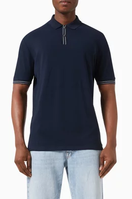 Buy Selected Homme Blue Freddy Polo Shirt in Cotton piqu for Men