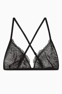 Buy Calvin Klein Black Triangle Bra in Lace for Women in UAE Ounass