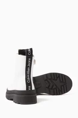 Calvin klein new arrivals leather boots
