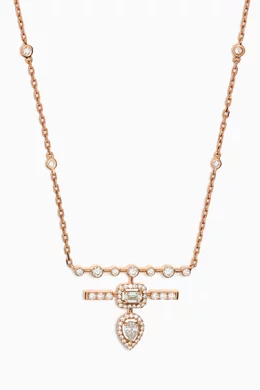 Buy SARTORO Rose Gold Mini Happy Diamond Pendant Necklace