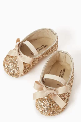 Gold glitter outlet shoes baby girl