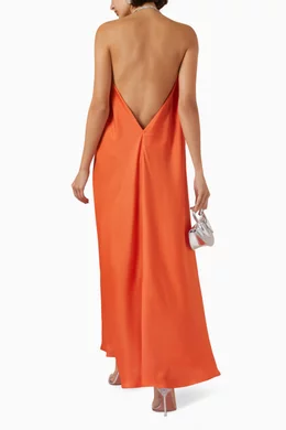 Orange on sale maxi dress
