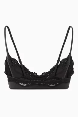 Buy SKIMS Black Fits Everybody Scoop Bralette in Corded Lace for