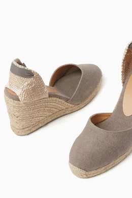 Buy Casta er Grey Carina 70 Espadrille Wedges in Canvas for Women