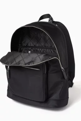 Buy Michael Kors Black Hudson Backpack in Nylon Gabardine for Men