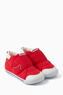 Red infant store shoes