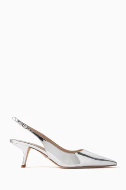 Buy Sam Edelman Silver Bianka 60 Slingback Pumps in Metallic