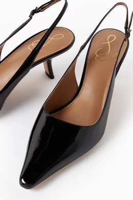 Buy Sam Edelman Black Bianka 60 Slingback Pumps in Patent Leather