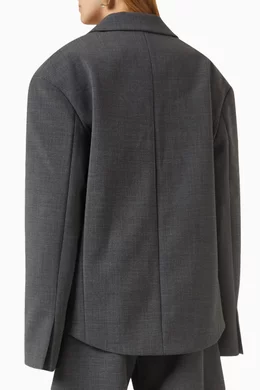Oversized tuxedo blazer top