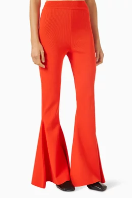 Flared pants deals red