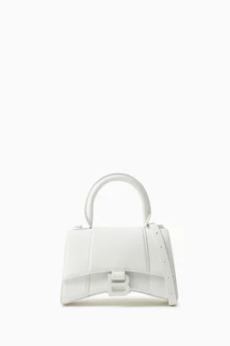 Buy Balenciaga White Hourglass XS Top Handle Bag in Leather for Women in UAE Ounass