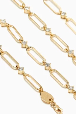 Diamond chain outlet link