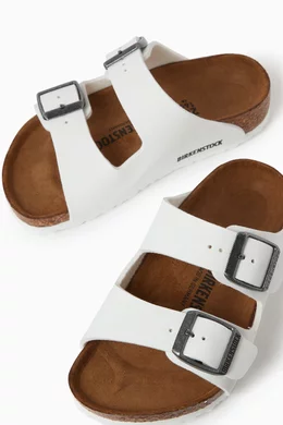 Buy Birkenstock White Arizona Sandals in Birko Flor for UNISEX in