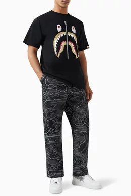 Bape shark shop black tee