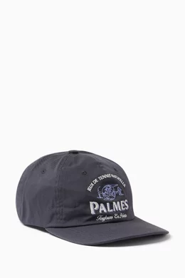 Buy Palmes Grey Jeux 6 panel Cap in Canvas for Men in UAE
