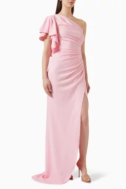 One shoulder pink sale