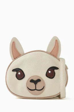 Buy Molo White Llama Crossbody Bag in Faux Leather for Girls in UAE
