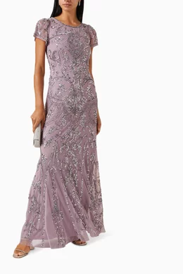 Amelia rose 2 in 1 embellished maxi dress top
