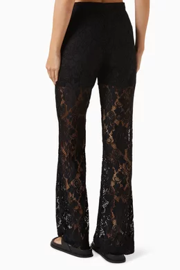 Lace flared shop trousers