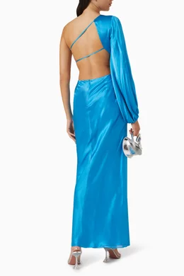Open back silk dress clearance