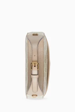 Buy Gucci Neutral Mini Half Moon Shaped Bag in GG Supreme Canvas
