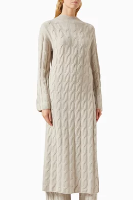 Buy Le Kasha Neutral Tunic Dress in Cashmere for Women in UAE Ounass