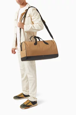 Buy Bally Neutral 36 Hours Weekender Duffle Bag in Twill Leather