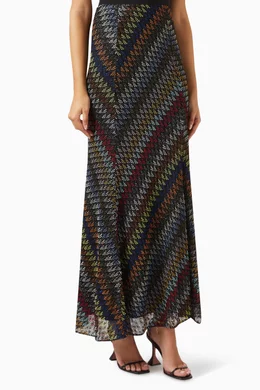 Buy Missoni Multicolour Zig Zag Maxi Skirt in Rayon for Women in UAE Ounass
