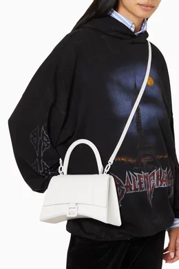 Buy Balenciaga White Small Hourglass Top handle Bag in Matte Calfskin for Women in UAE Ounass