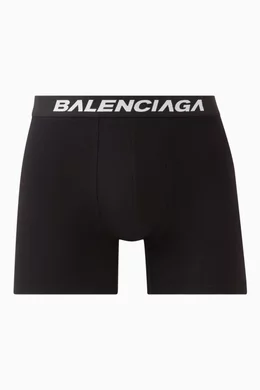 Buy Balenciaga Black Racer Boxer Briefs in Cotton Jersey for Men