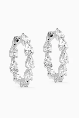 Diamond huggie discount earrings white gold
