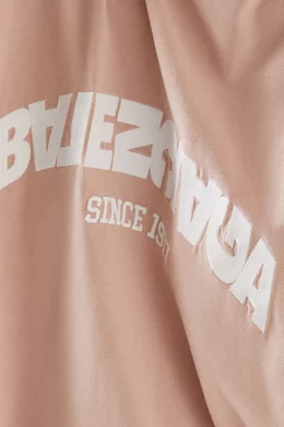 Buy Balenciaga Pink Logo T shirt Mini Dress in Cotton jersey for