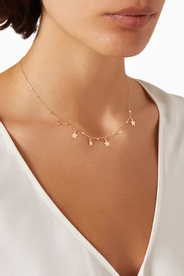 Gold stars online charm choker