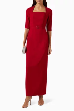 Calvin klein embellished cheap puff sleeve dress