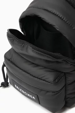 Buy Balenciaga Black Mini Explorer Backpack in Puffed Nylon for