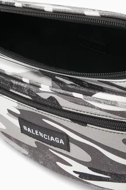 Buy Balenciaga Grey Explorer Camo print Belt Bag in Nylon for Men in UAE Ounass