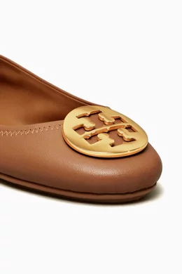 Tory burch 2025 gold minnie flats