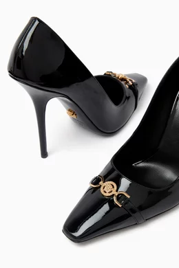 Versace patent leather shoes hotsell