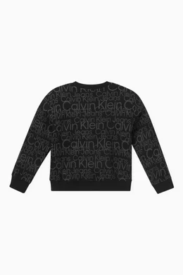 Buy Calvin Klein Black Glow in The Dark Sweatshirt in Jersey for
