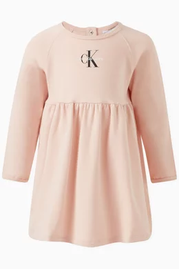 Calvin klein logo sweatshirt dress hotsell